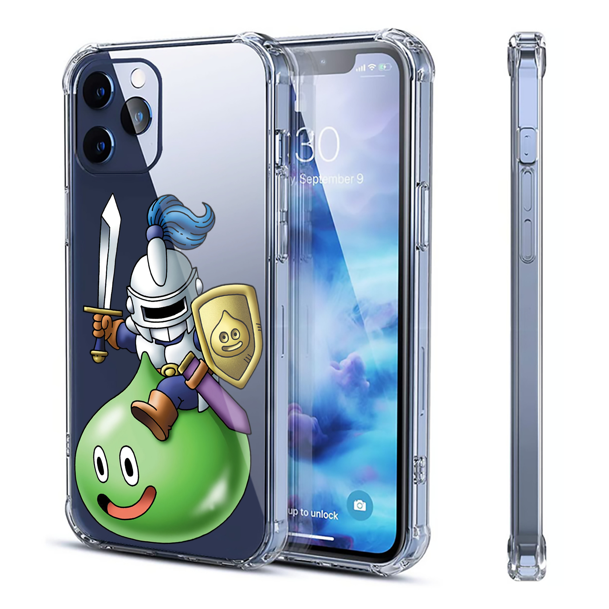 （画像用） ドラゴンクエスト Doragon Kuesuto Dragon Quest 【iPhone 12シリーズ対応】透明スマホケース（クリアソフトケース）